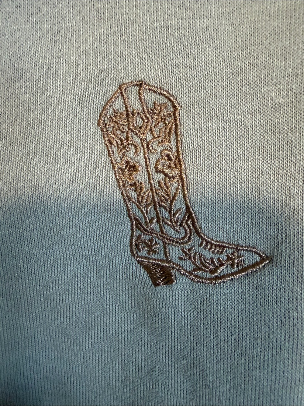 Market & Spruce Taupe Western Embroidered Sweatshirt - Picture 8 of 8
